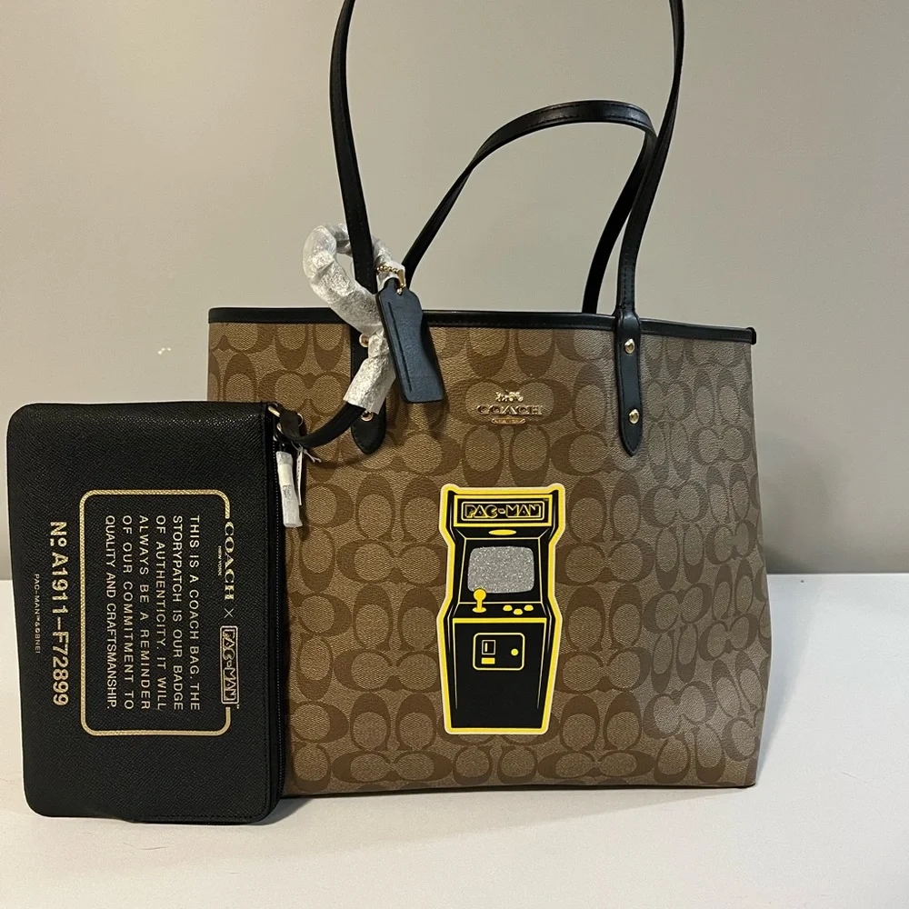 Coach x PAC-MAN Large Tote - Picture 1 of 4